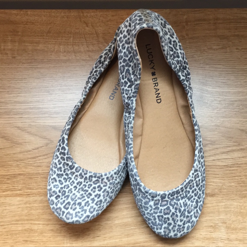 Lucky Brand Ballet Flats Leopard Print Size 7